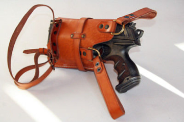 Nerf Maverick N-Strike Painted Custom Tactical COSPLAY + Leder-Holster Steampunk