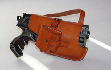 Nerf Maverick N-Strike Painted Custom Tactical COSPLAY + Leder-Holster Steampunk