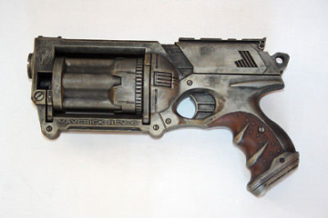 Nerf Maverick N-Strike Painted Custom Tactical COSPLAY + Leder-Holster Steampunk